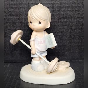 1987  Precious Moments Porcelain Figurine Believe The Impossible #109487